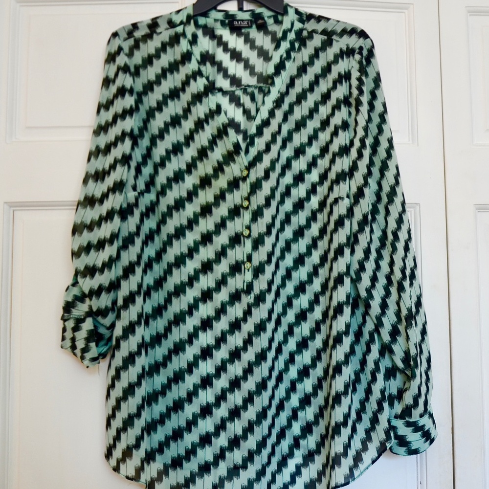 Women's a.n.a. Pullover Sheer Blouse